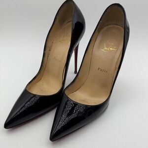 CHRISTIAN LOUBOUTIN SO KATE 120 PATENT PUMPS 40.5